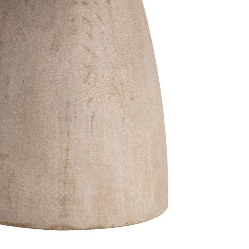 Doğal Masif Çam Ahşap Yuvarlak Kaide Ayaklı Bistro Masa - 92 cm - 338945