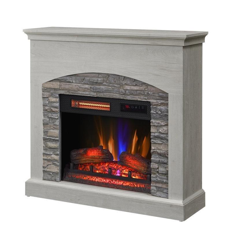 Fairfax Meşe Ahşap Uzaktan Kumandalı 3D Alev Efektli Elektrikli Şömine - 102x96 cm - 339832