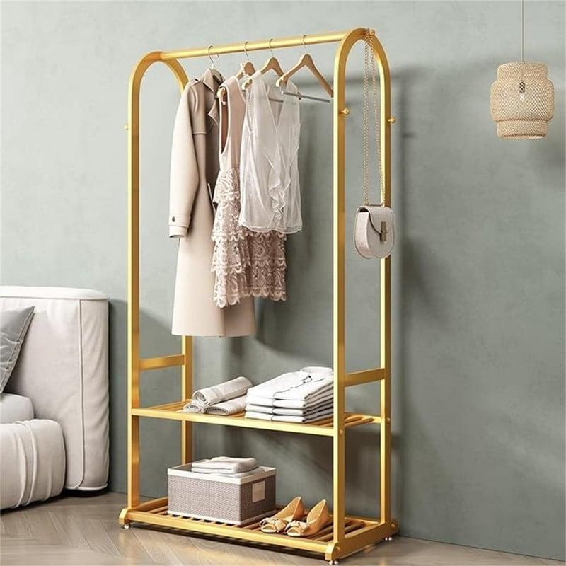 Gold Metal 2 Raflı Ayaklı Askılık - 81x41x172 cm - 337410