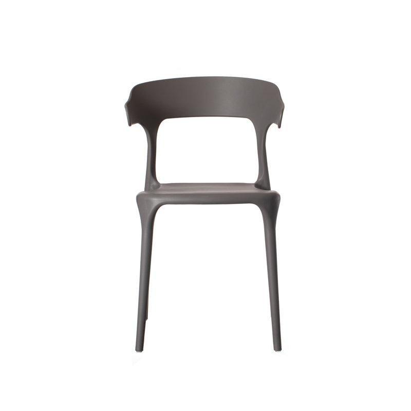 Gri İstiflenebilir Kanat Sırt Tasarımlı Plastik Sandalye - 75 cm - 336246