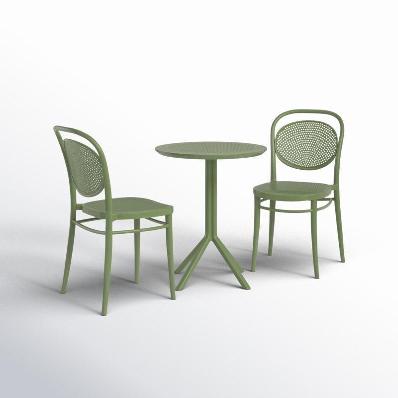 Katlanır ve İstiflenebilir Yuvarlak Reçine Bistro Seti - 60 cm - 338890