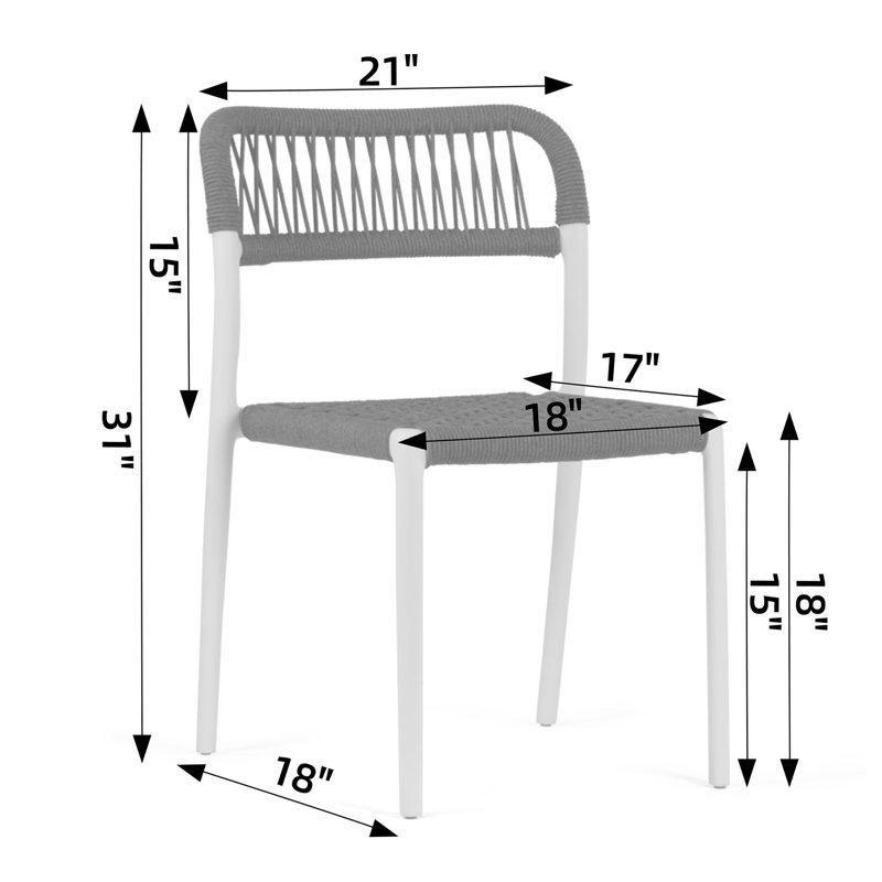 Mavi Dokuma İp İstiflenebilir Plastik Sandalye Seti - 24 Adet - 335939
