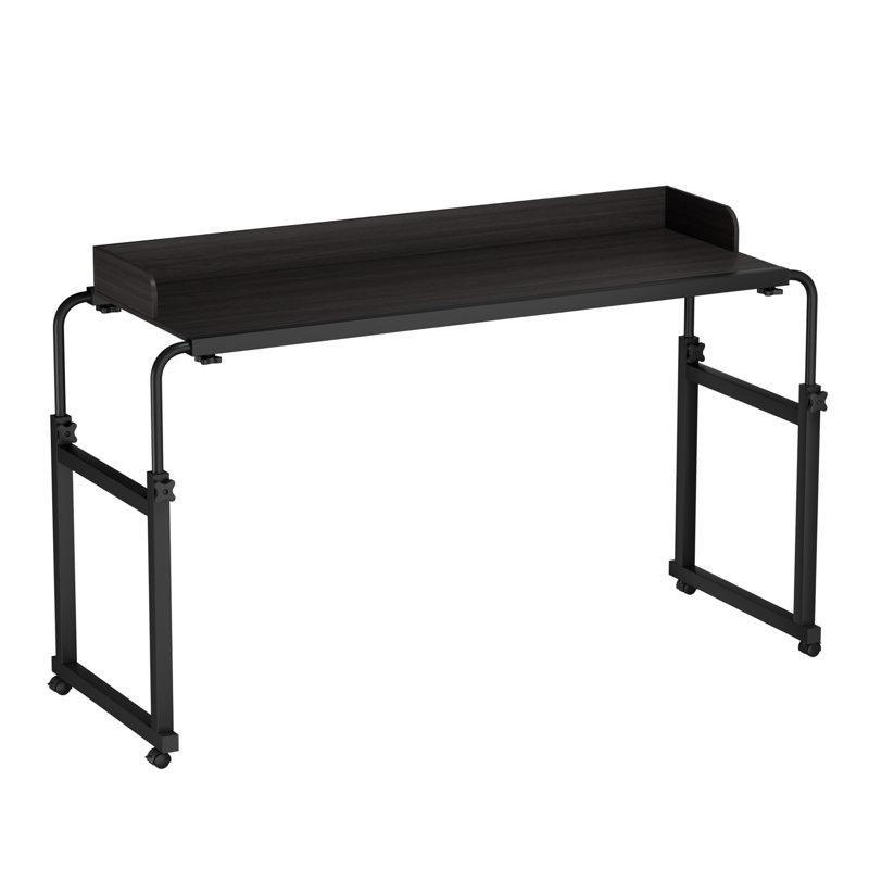 MDF ve Karbon Çeliği Tekerlekli Ayarlanabilir Kenarlıklı Yatak Masası - 120x40 cm - 336605