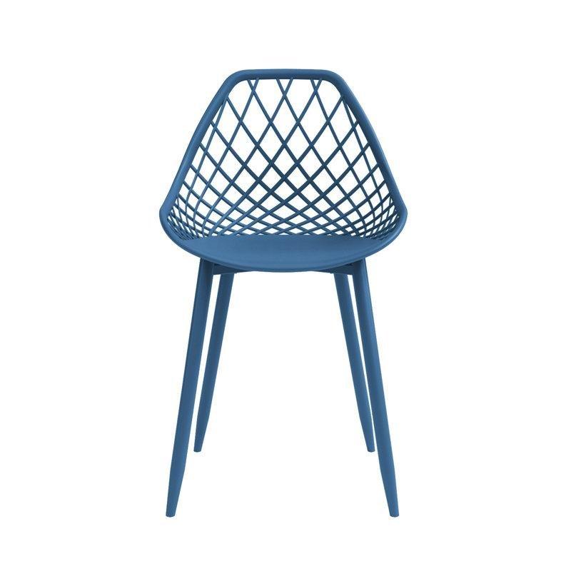 Metal Ayaklı Ergonomik Çapraz Sırtlı 2li Set Plastik Sandalye - 335822