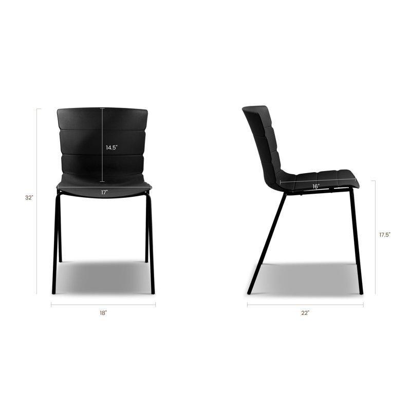 Metal Ayaklı UV Korumalı 4lü Set İçDış Mekan Plastik Sandalye - 336020