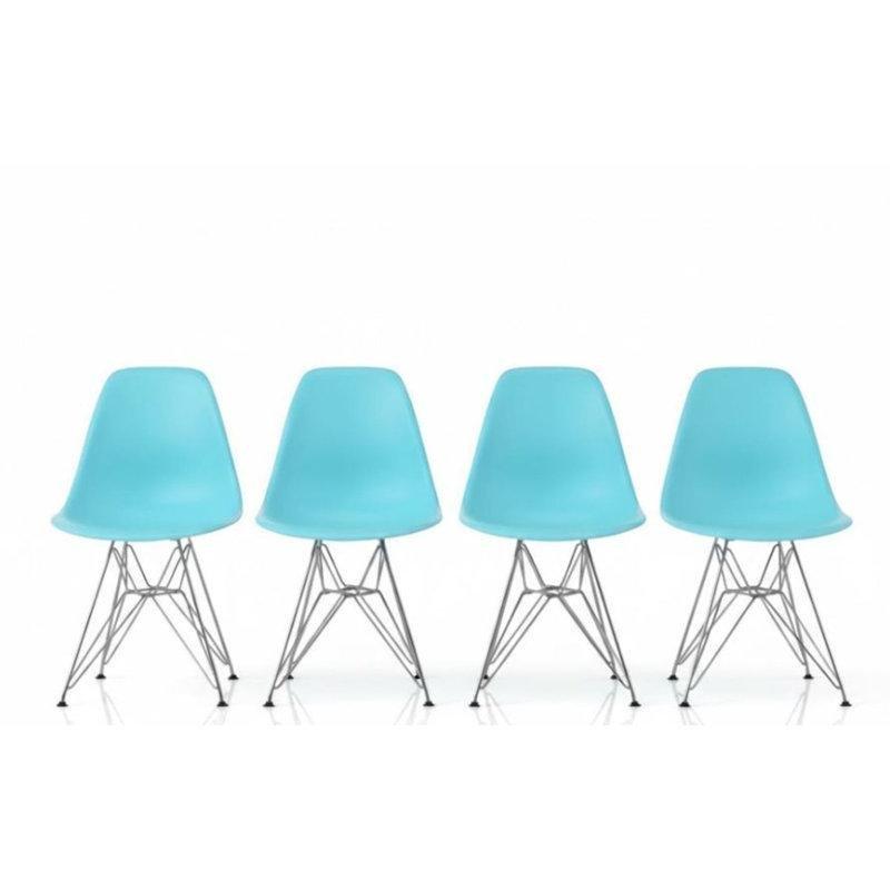 Okyanus Mavisi Metal Ayaklı İstiflenebilir Plastik Sandalye - 336561