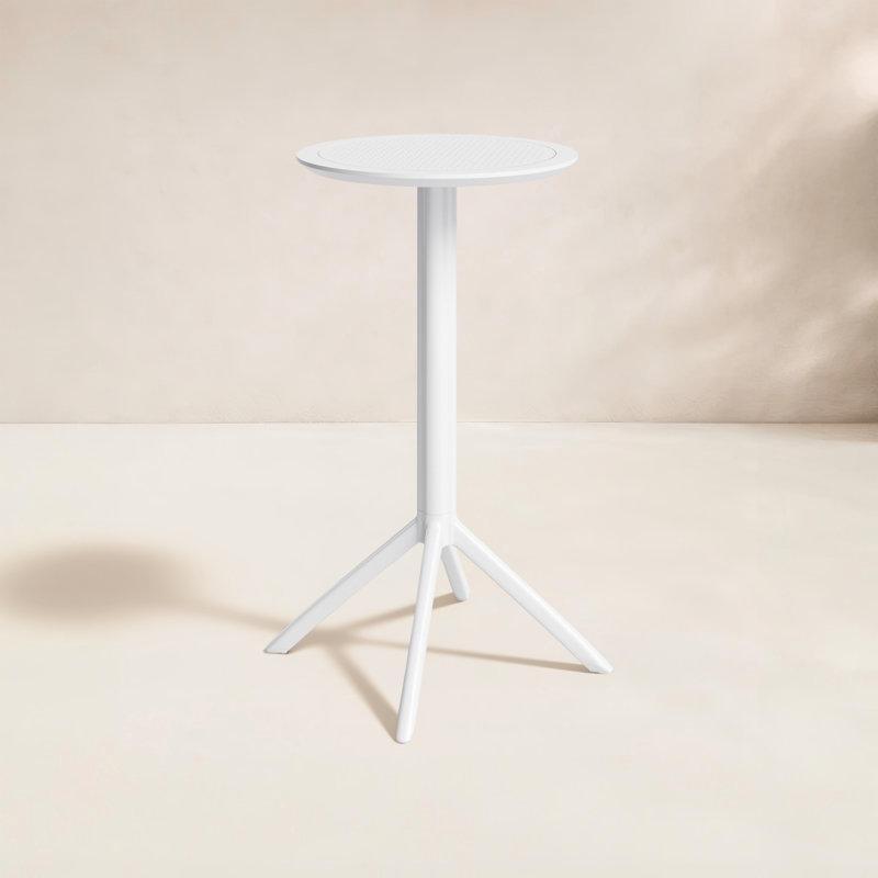 Plastik Katlanır Yuvarlak Bistro Masa - 60 cm - 338813