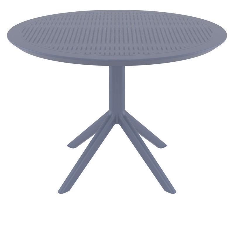 Polipropilen İstiflenebilir 4 Kişilik Yuvarlak Bistro Masa Takımı - 105 cm - 338462