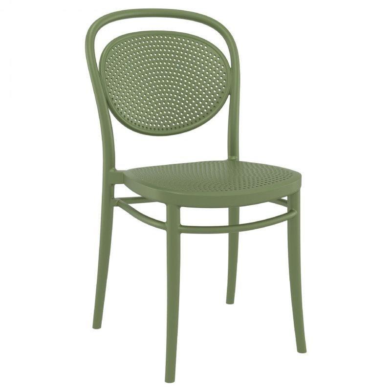 Polipropilen İstiflenebilir Sandalyeli Kare Bistro Masa Takımı - 70x70 cm - 338605