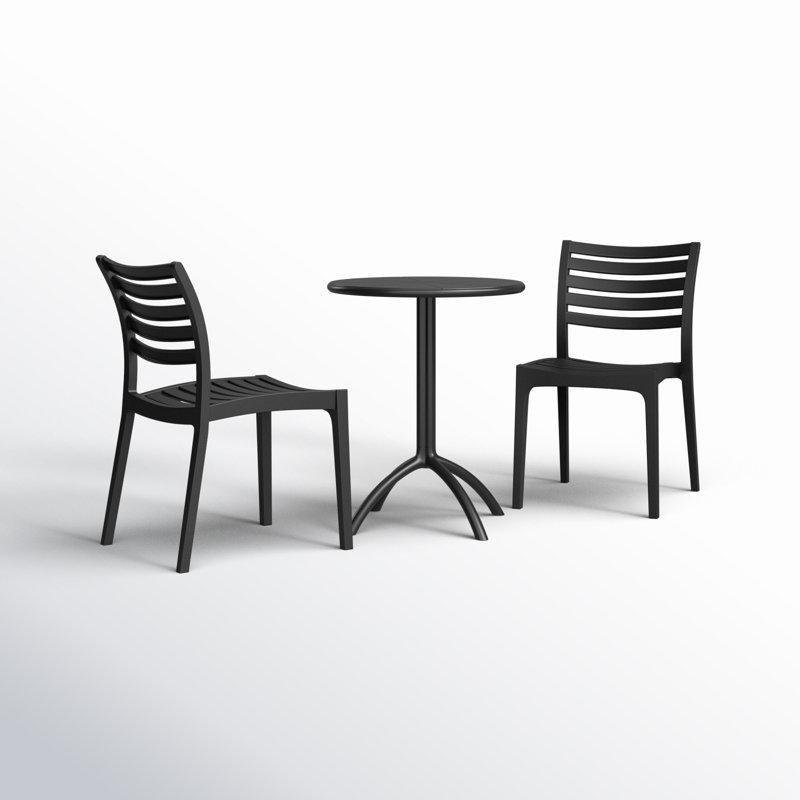 Polipropilen İstiflenebilir Yuvarlak Bistro Seti - 60 cm - 338009