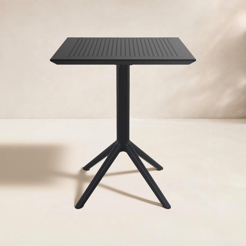 Polipropilen Kare Ayarlanabilir Ayaklı Demonte Bistro Masa - 60x60x75 cm - 338707