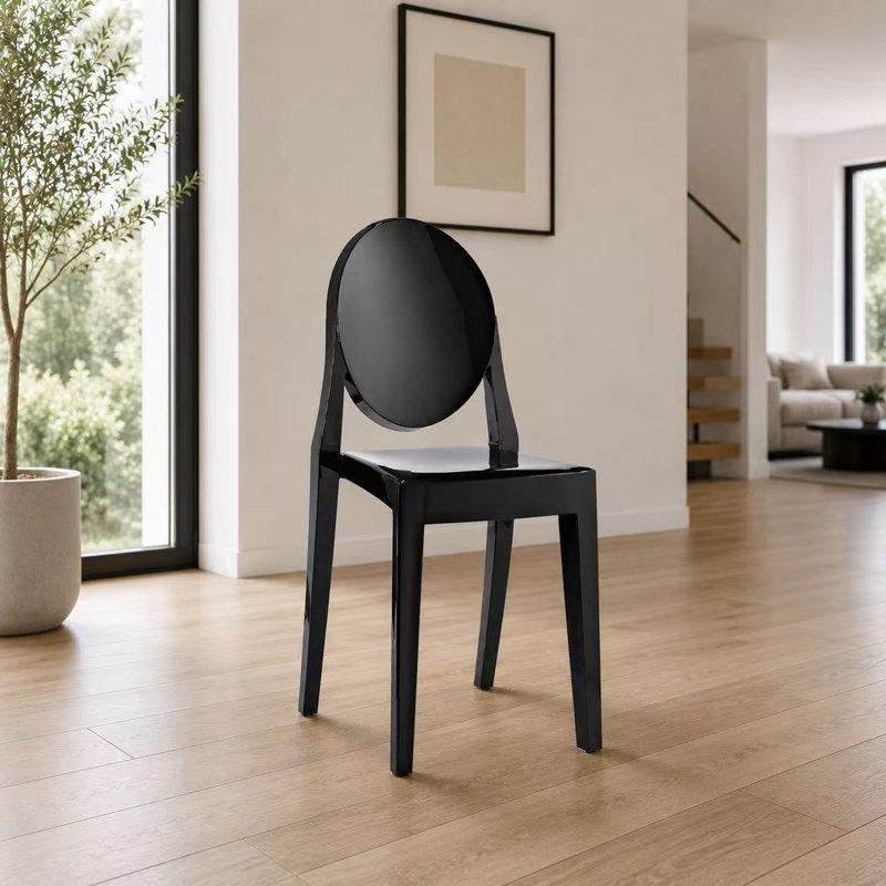 Şeffaf Akrilik İstiflenebilir Viktorya Tarzı Sandalye - 335851