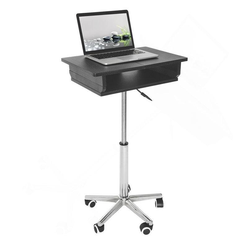 Siyah Ahşap Katlanabilir Yüksekliği Ayarlanabilir Laptop Sehpası - 53x45 cm - 335943