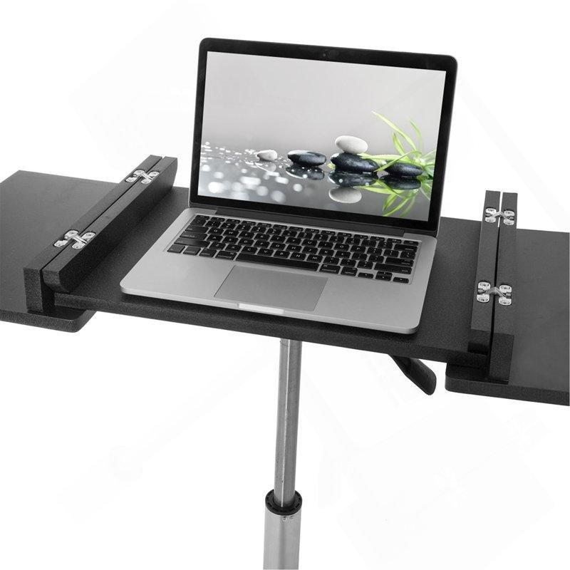 Siyah Ahşap Katlanabilir Yüksekliği Ayarlanabilir Laptop Sehpası - 53x45 cm - 335943