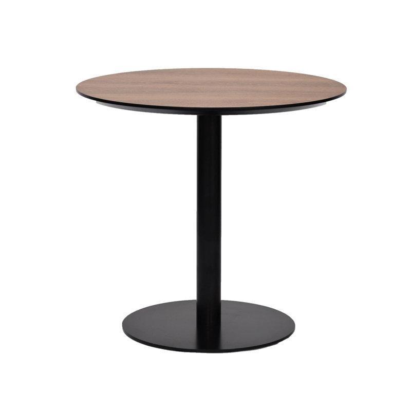 Siyah MDF ve Çelik Kaide Ayaklı Yuvarlak Bistro Masa - 81 cm - 338802