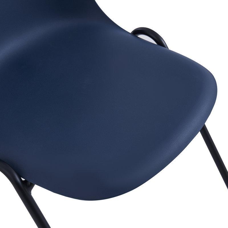 Siyah Metal Ayaklı İstiflenebilir Plastik Sandalye 4lü Set - 336290