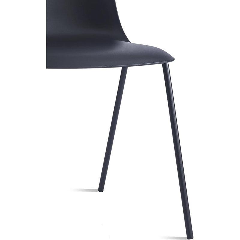 Siyah Metal Ayaklı İstiflenebilir Plastik Sandalye 4lü Set - 336550
