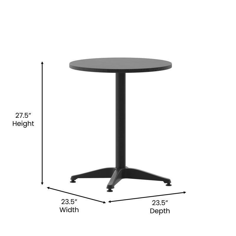 Siyah Metal İstiflenebilir Bistro Masa Seti - Ø60 cm - 338329