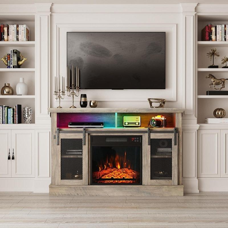 Siyah Metal ve Cam Solo Duran Uzaktan Kumandalı Termostatlı Elektrikli Şömine - 60x45 cm - 339118