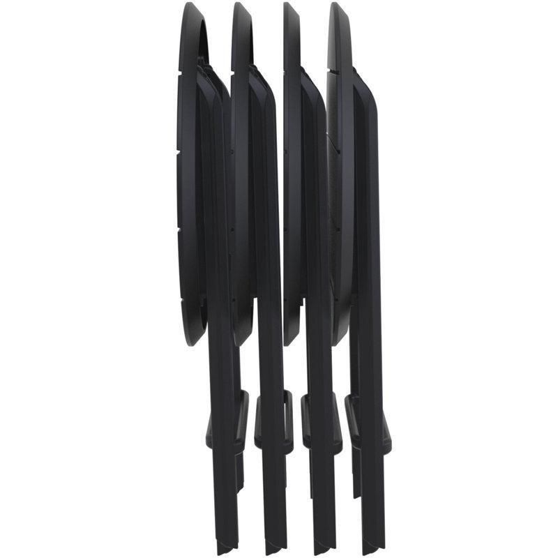 Siyah Polipropilen Reçine Katlanabilir Yuvarlak Bistro Masa - 60x60 cm - 338565