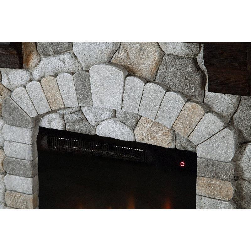 Taş Tasarımlı Uzaktan Kumandalı Bağımsız Elektrikli Şömine - 92 cm - 339114