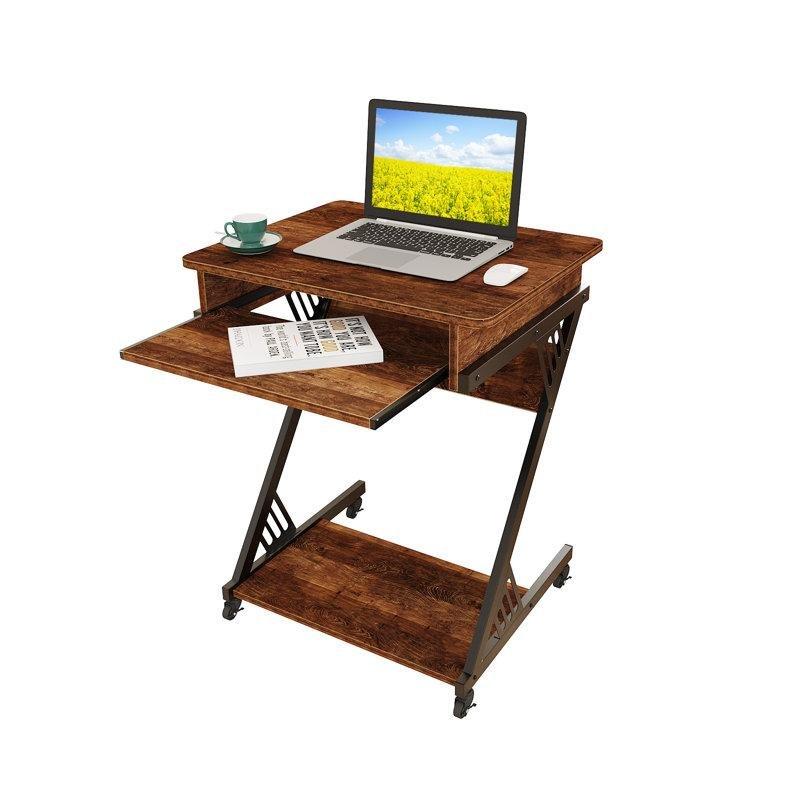 Tekerlekli ve Klavye Tepsili Z Tasarım Çelik Laptop Sehpası - 336038