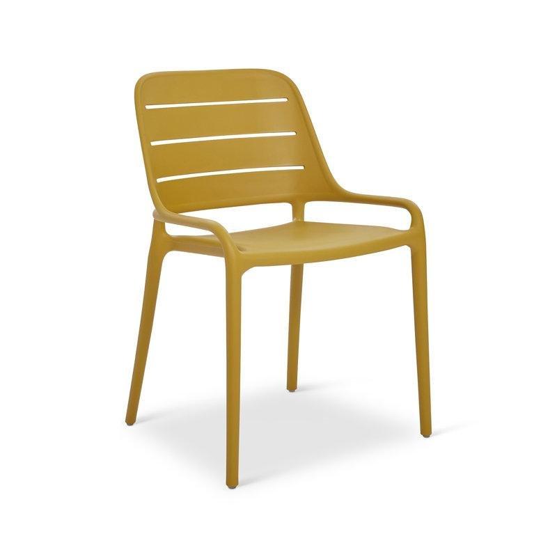 Zencefil Rengi Polipropilen İstiflenebilir Kollu Plastik Sandalye 4lü Set - 336180